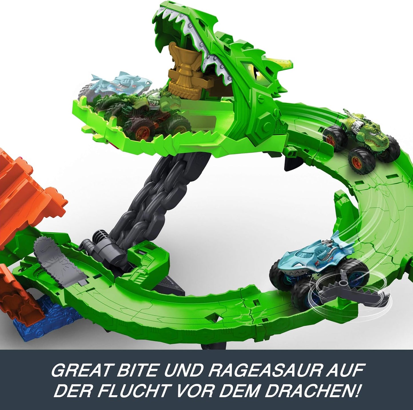 Hot Wheels Monster Trucks – Drachenzerstörungsspielset 1:64
