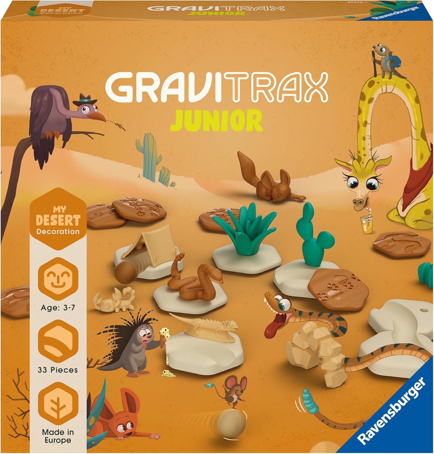 Ravensburger GraviTrax Junior Extension Desert – Wüsten-Kugelbahn für Kinder