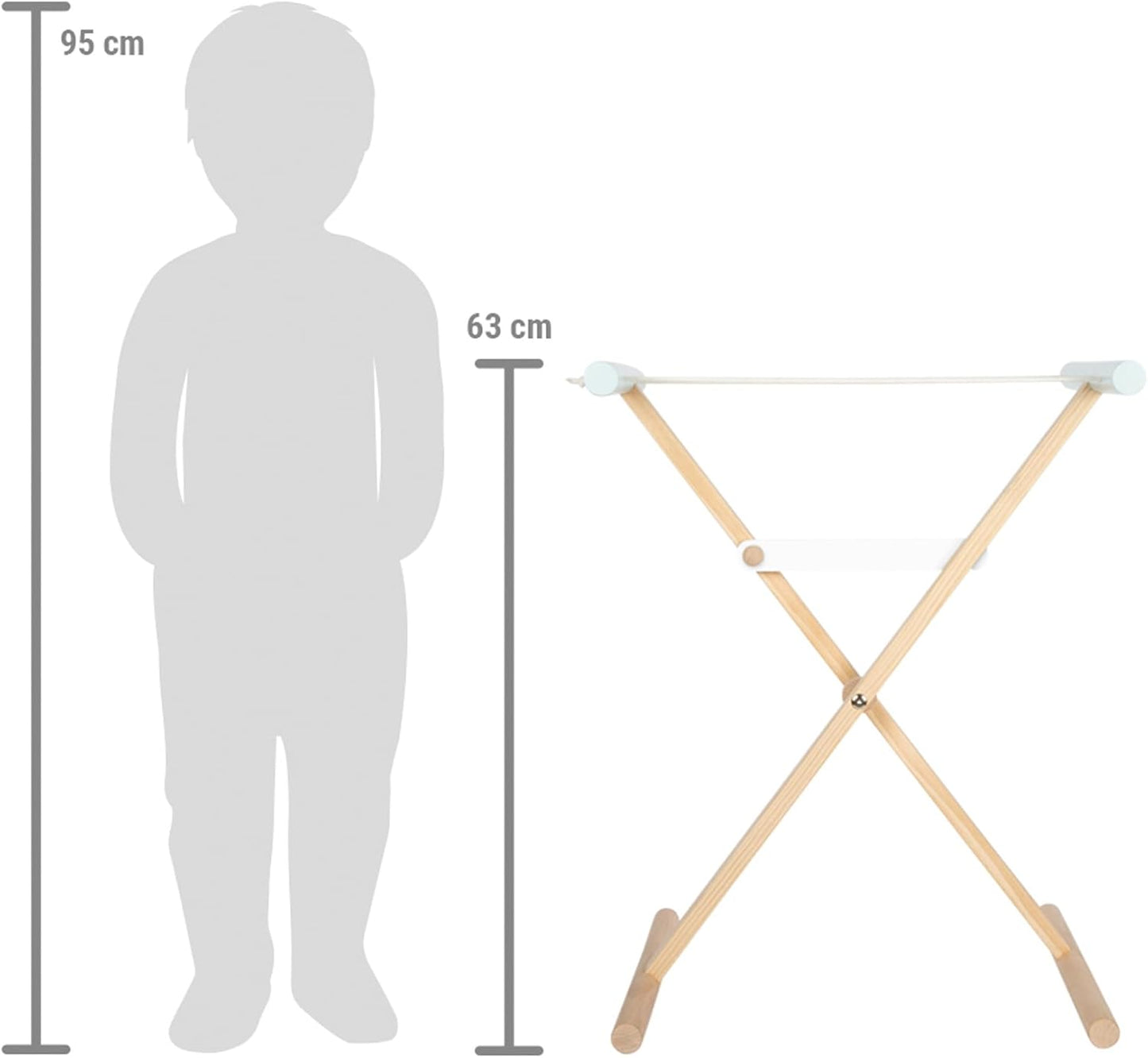 small Foot Wäscheständer – klappbar, aus Holz, für Kinder
