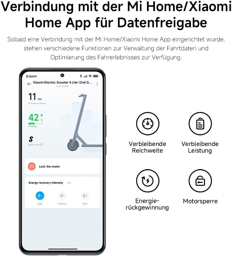 Xiaomi Electric Scooter 4 Lite – Faltbarer E-Scooter, 25km Reichweite
