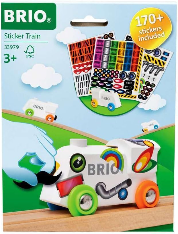 BRIO World Sticker Lokomotive – Kreatives Holzspielzeug