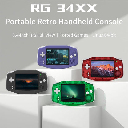 ANBERNIC RG 34XX Handheld Konsole – 5000+ Spiele, Wi-Fi Multiplayer