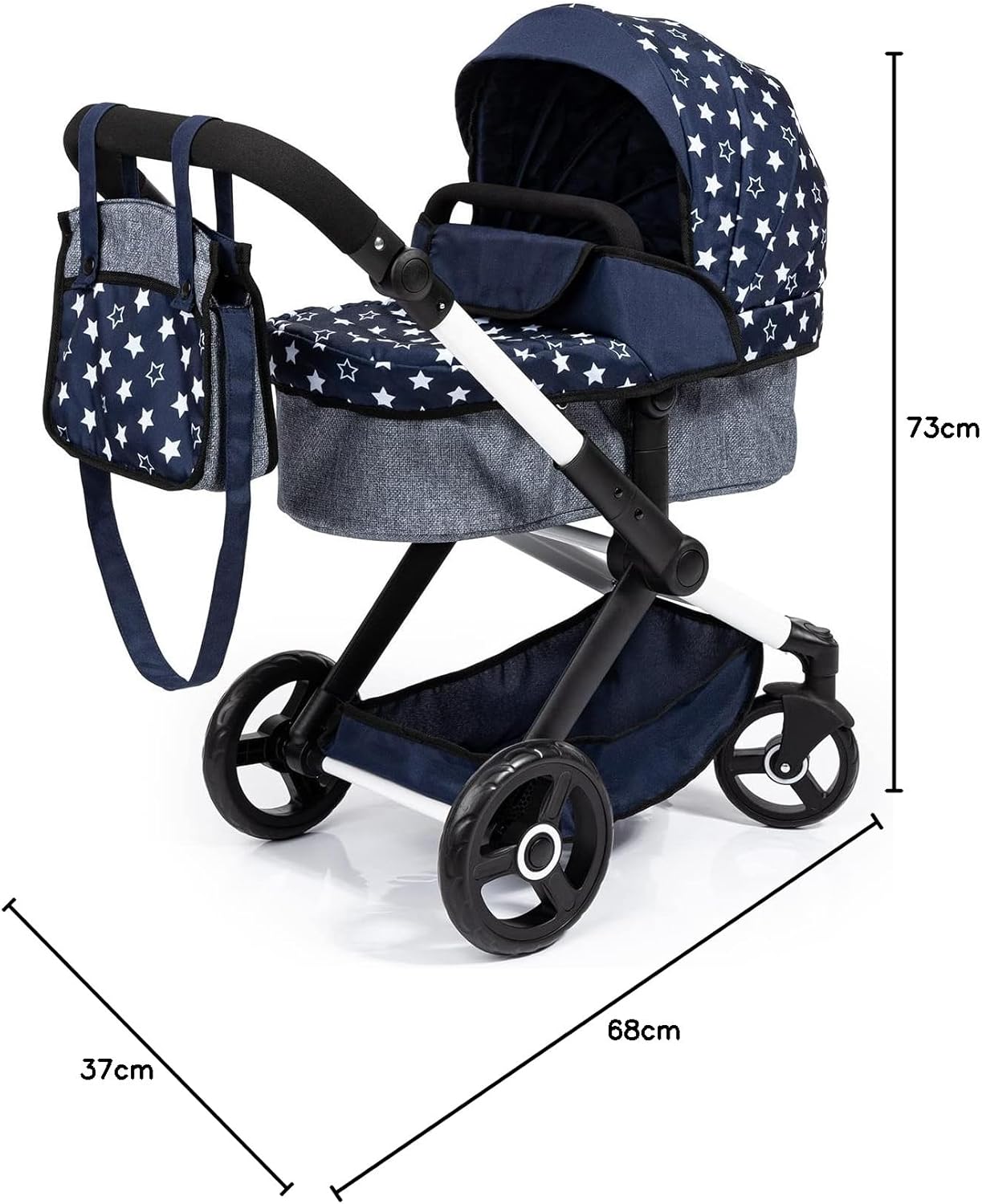 Bayer Design Puppenwagen Xeo – Höheneinstellbar und wandelbar