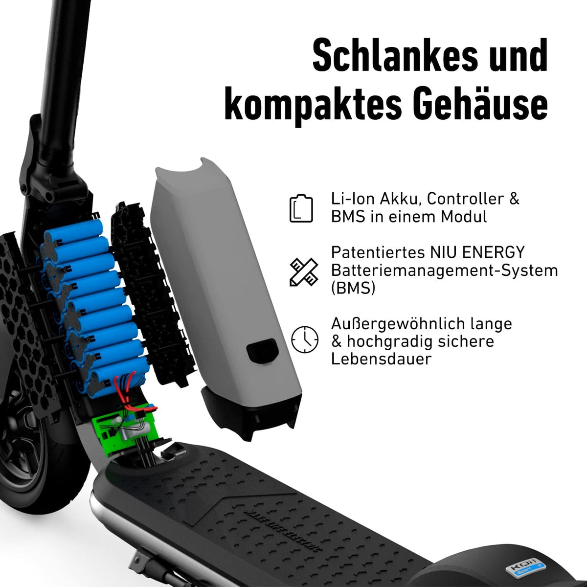 NIU KQi1 Pro E-Scooter – Faltbar, 25 km Reichweite