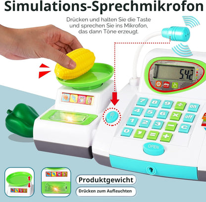 HERSITY Kaufladen Kasse – Interaktive Spielkasse für Kinder