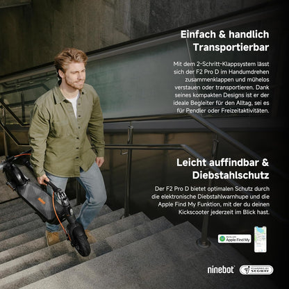 Segway-Ninebot F2 Pro D E-Scooter – Ideal für Stadtfahrten