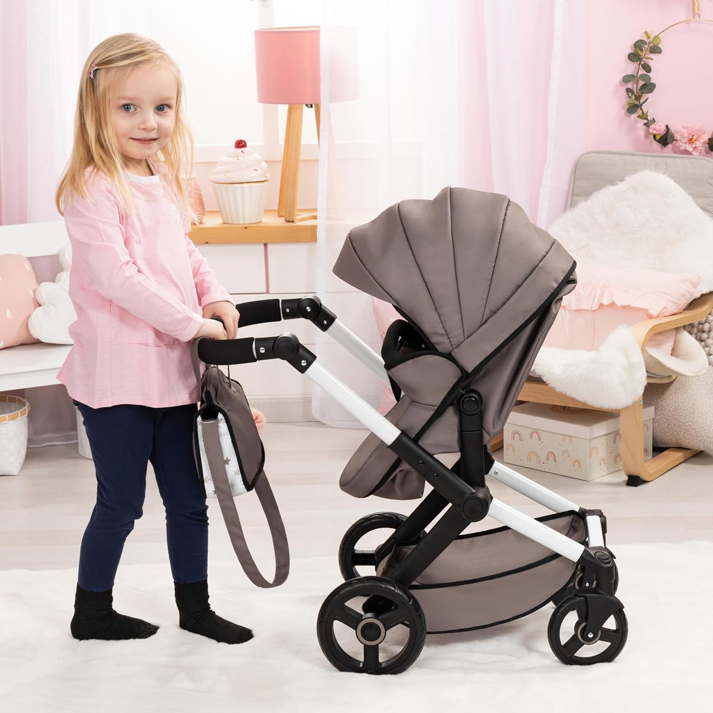 Bayer Design Puppenwagen Xeo – höhenverstellbar & jogger-funktion