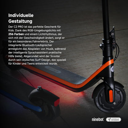 Segway-Ninebot C2 Pro E KickScooter – 3 Fahrmodi für Kinder