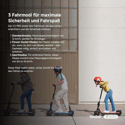 Segway-Ninebot C2 Pro E KickScooter – 3 Fahrmodi für Kinder