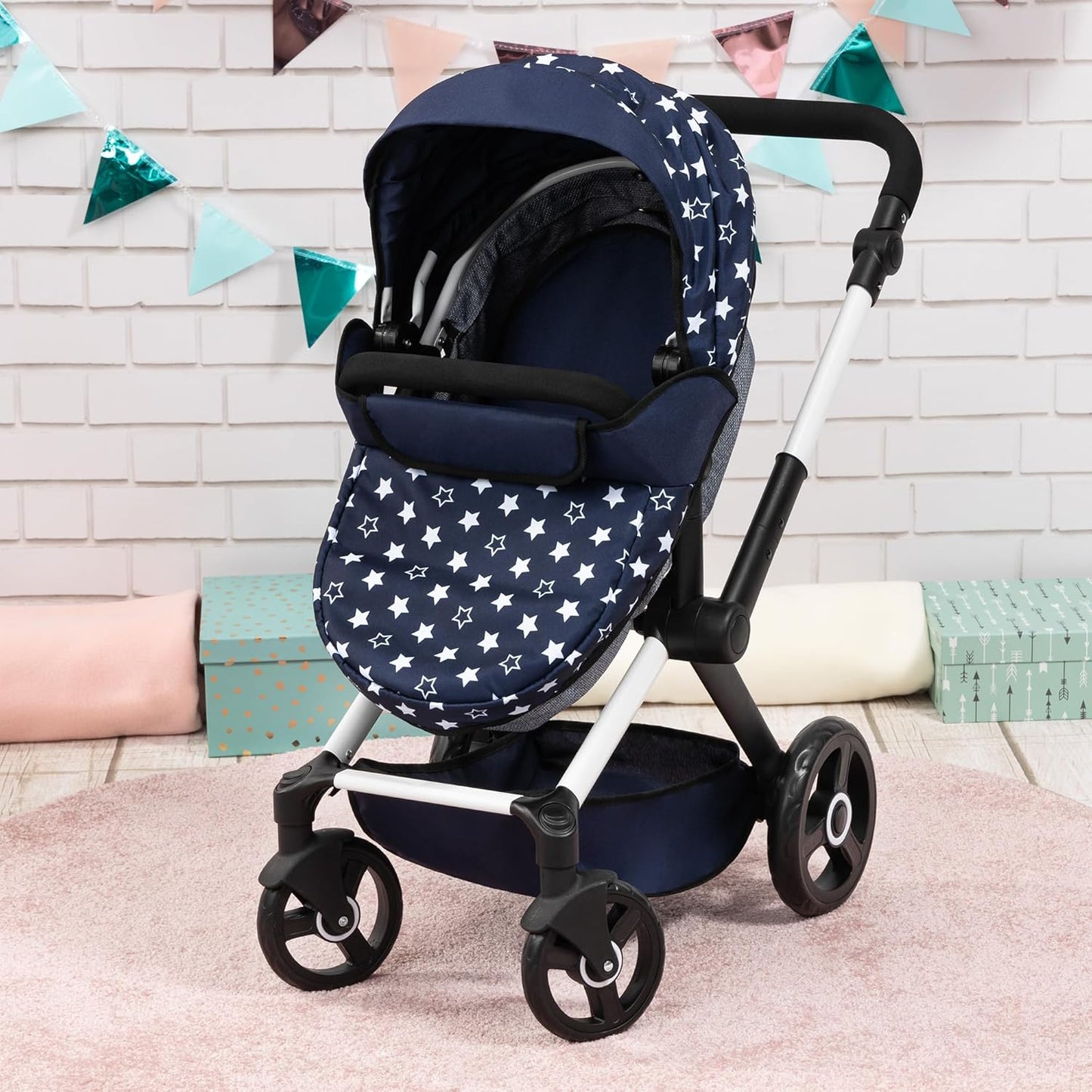 Bayer Design Puppenwagen Xeo – Höheneinstellbar und wandelbar