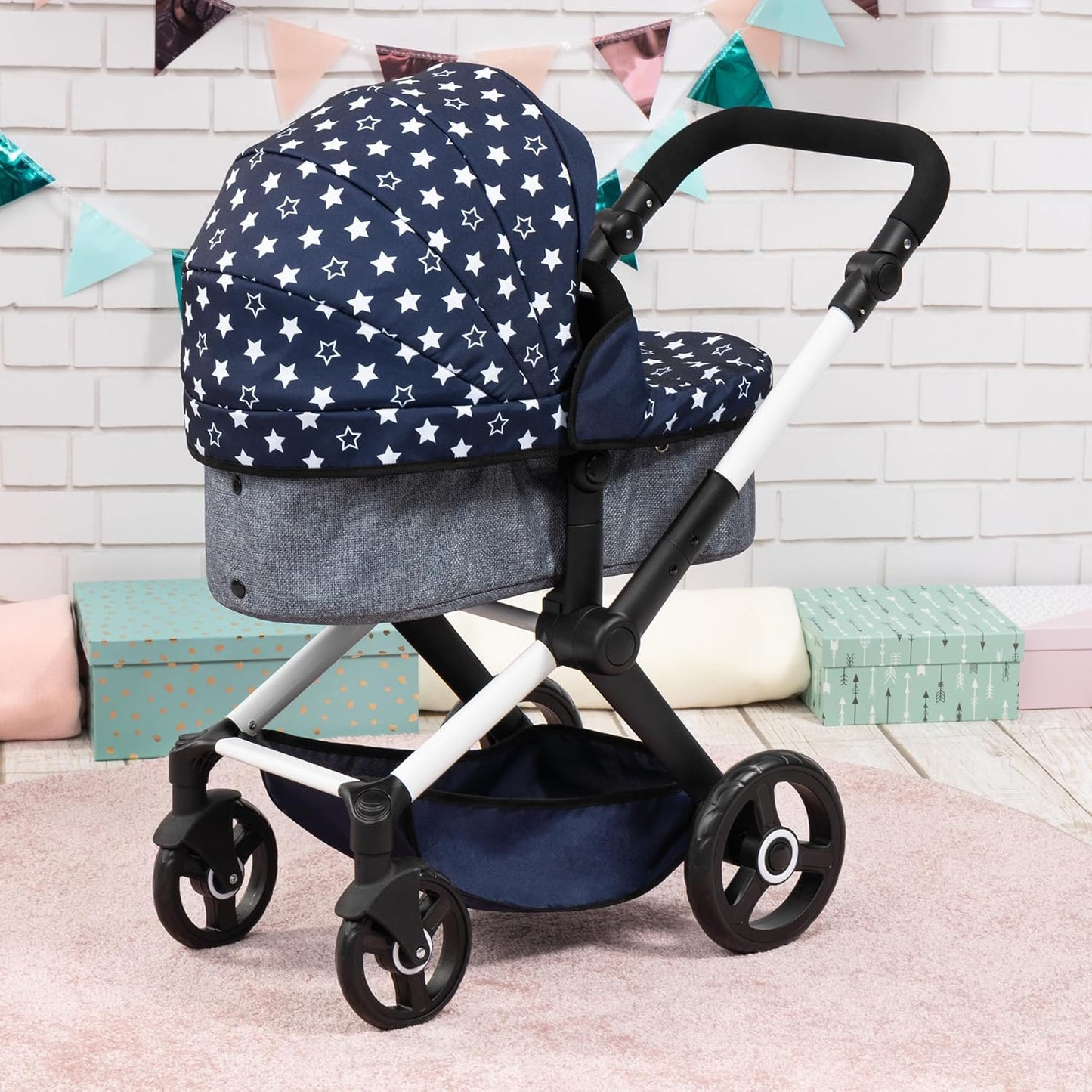 Bayer Design Puppenwagen Xeo – Höheneinstellbar und wandelbar