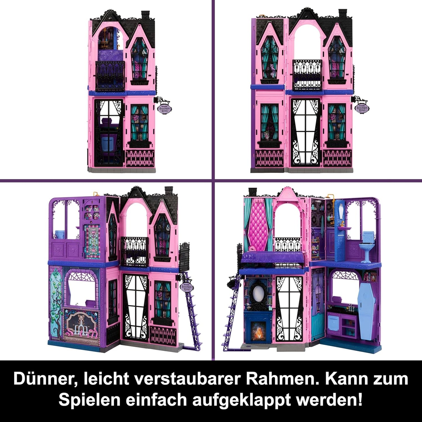 Monster High Hôtel Bouh-Tique – Faltbares Puppenhaus mit Zubehör