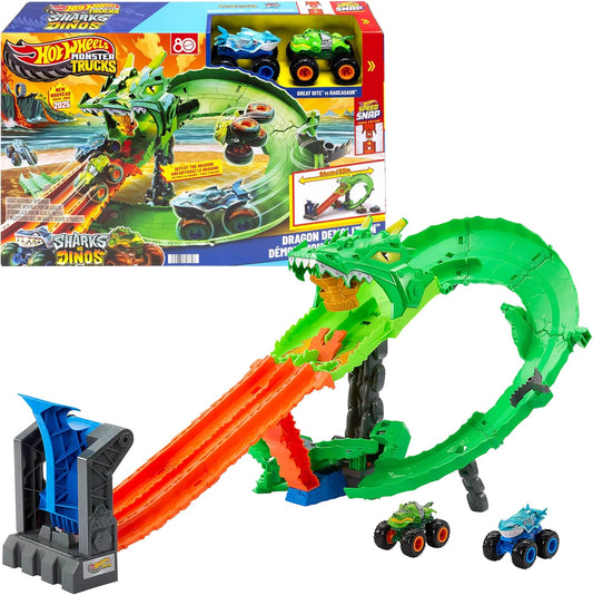 Hot Wheels Monster Trucks – Drachenzerstörungsspielset 1:64
