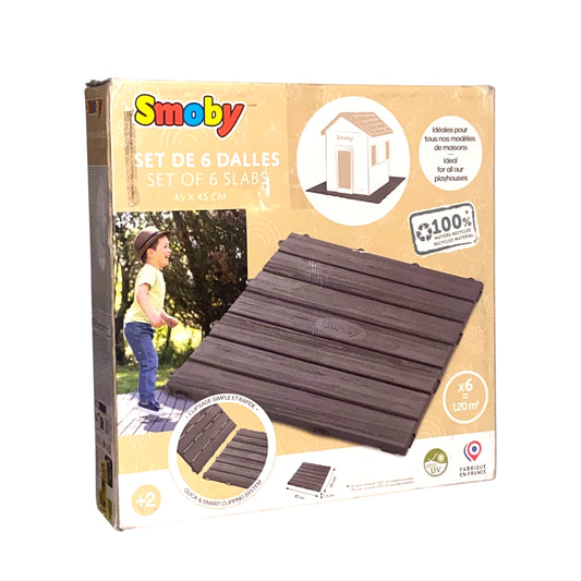 Smoby Bodenplatten-Set mit Klicksystem, 6 Stück – Spielplatz Boden Geprüft
