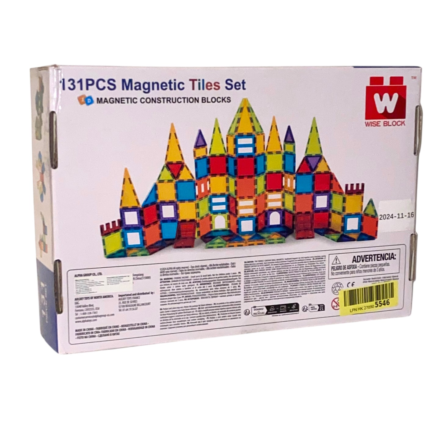 Magnetische Bauklötze Spielzeug 131 Stück mit 2 Autos, 3-8 Jahre Geprüft