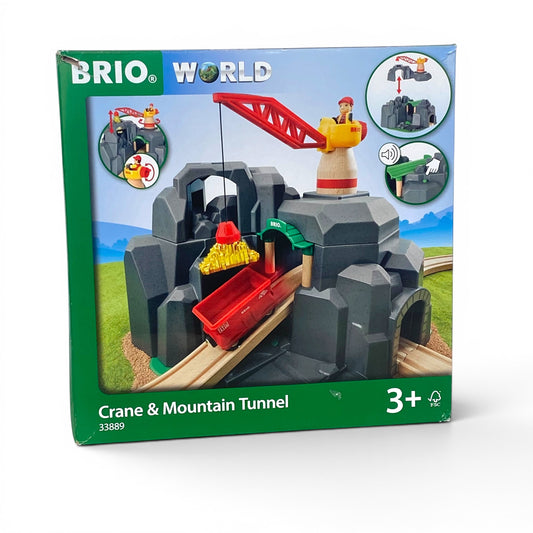 BRIO Bergstunnel mit Kran – Entdecke spannende Geräusche!