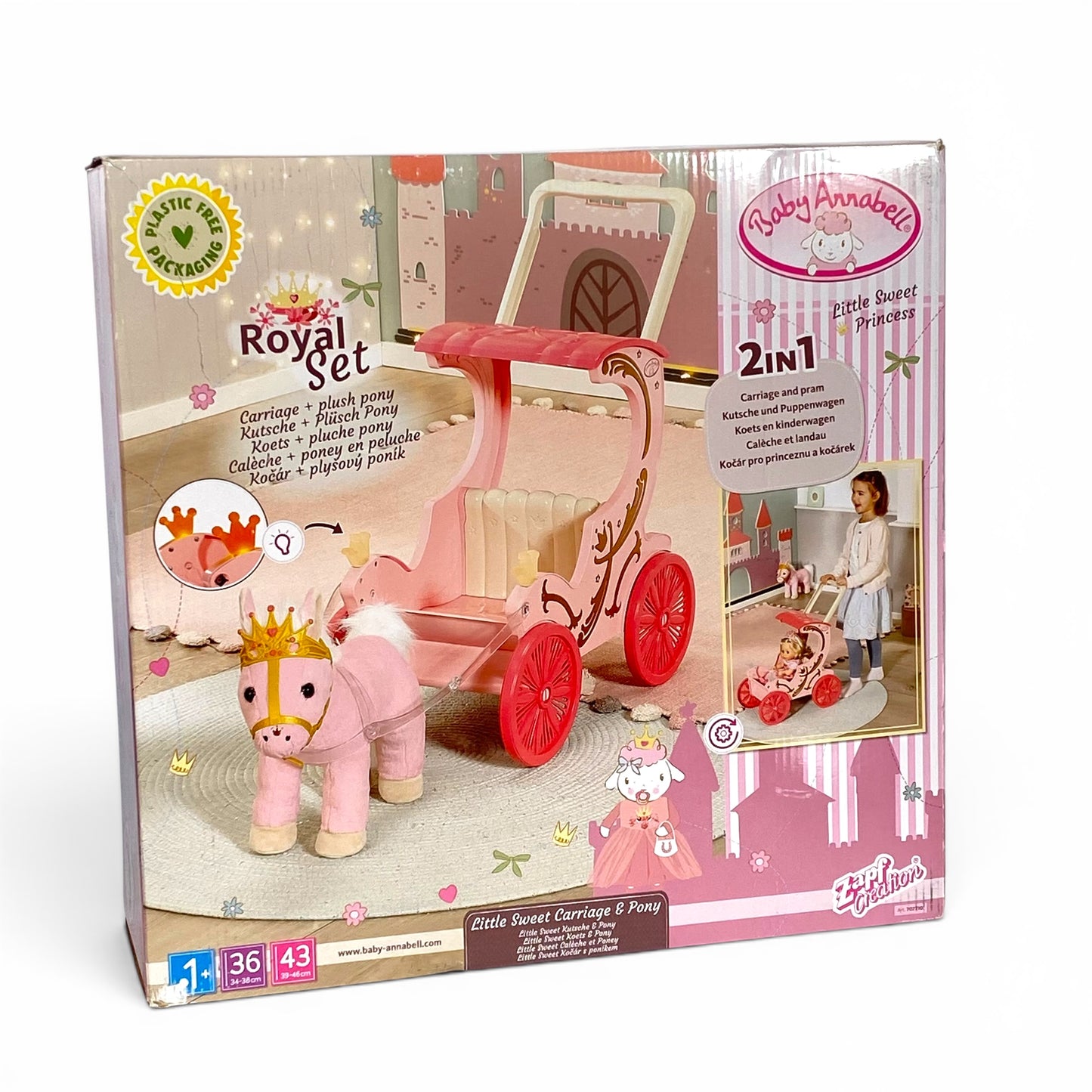 Baby Annabell Kutsche und Pony – 2-in-1 Puppenfahrzeug