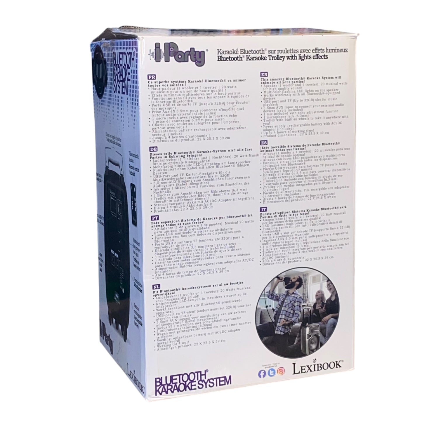 Lexibook IParty Karaoke Bluetooth – Tragbar mit Mikrofon