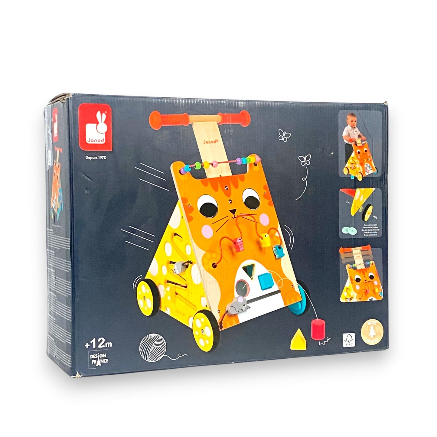 Janod Wooden Activity Baby Walker Cat – Leichter Einstieg ins Laufen!