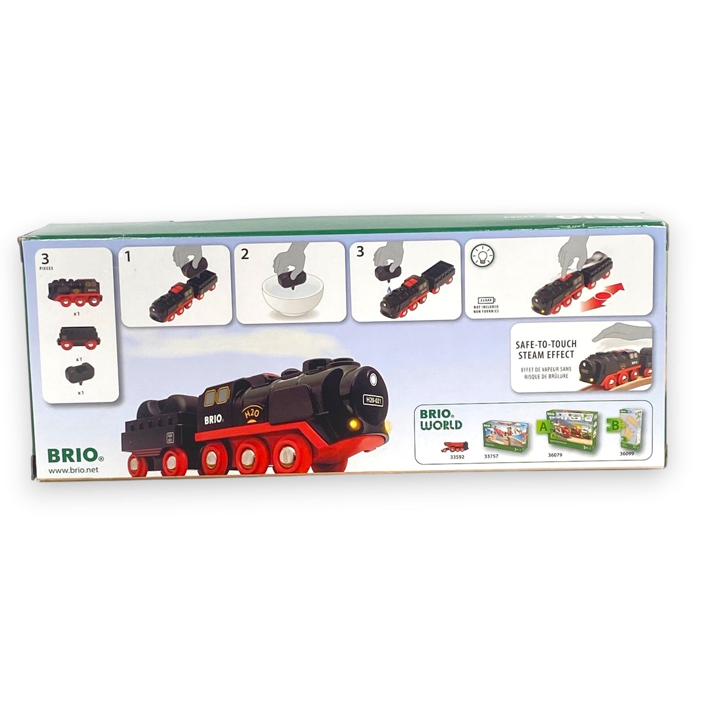 BRIO World Dampflok – mit echtem Dampf und Wassertank