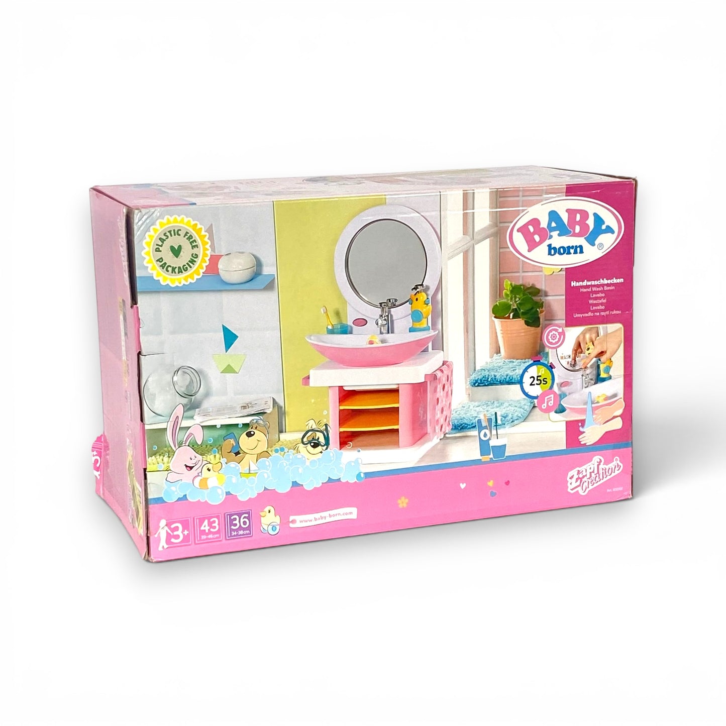 BABY born Waschtisch – Interaktives Puppenzubehör mit Licht & Sound