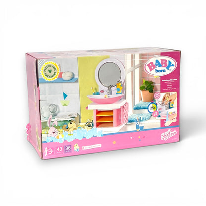 BABY born Waschtisch – Interaktives Puppenzubehör mit Licht & Sound