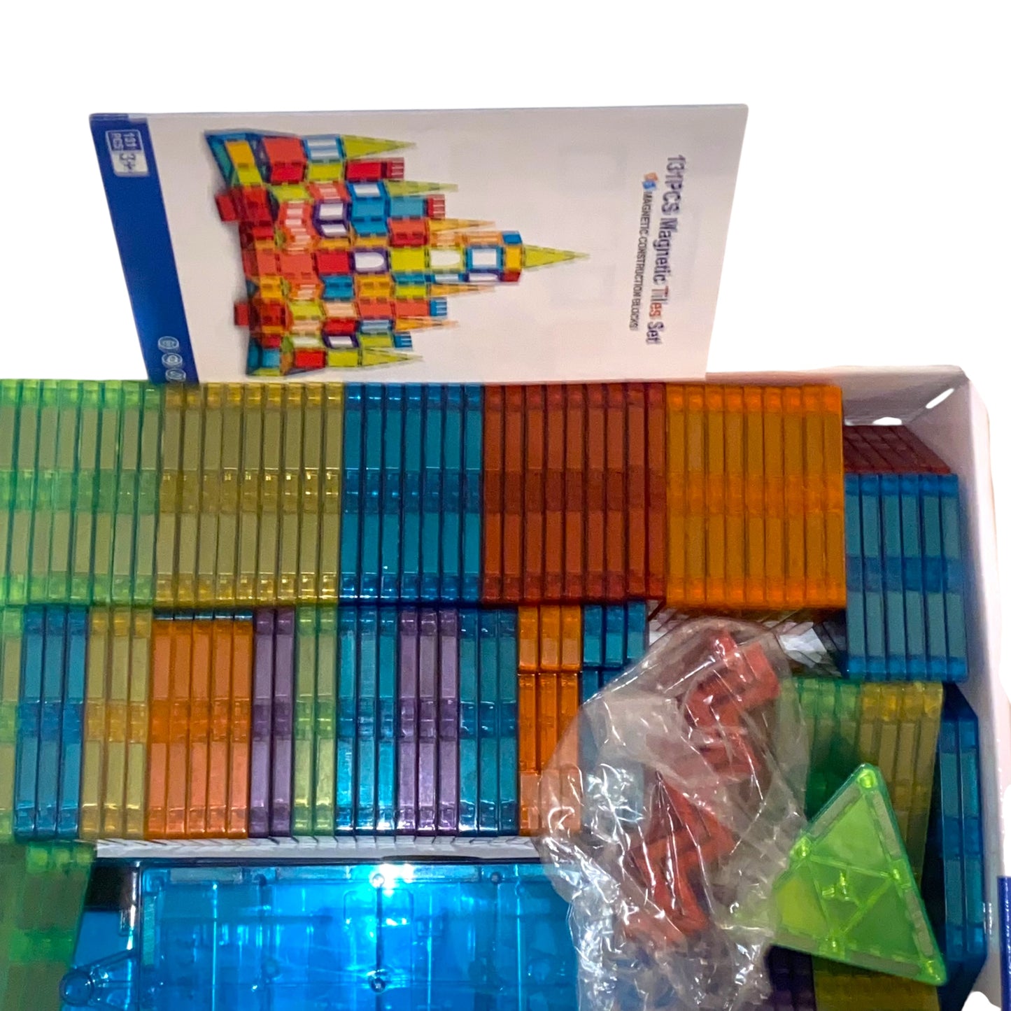 Magnetische Bauklötze Spielzeug 131 Stück mit 2 Autos, 3-8 Jahre Geprüft