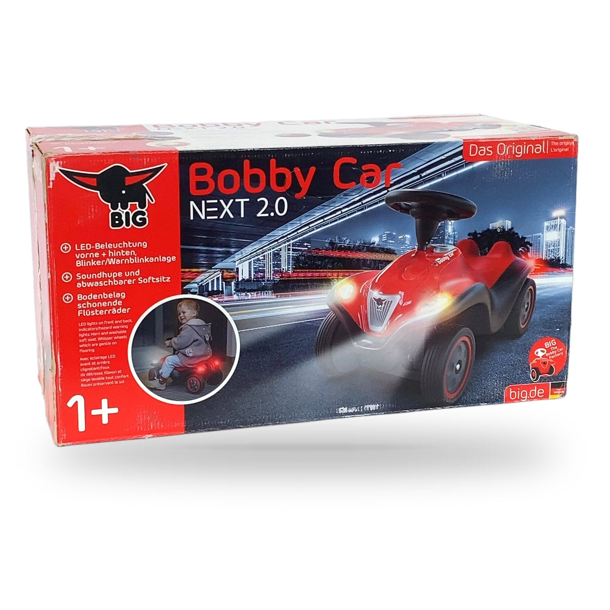 BIG Bobby Car Next 2.0 – Rutschauto mit LED und Stauraum