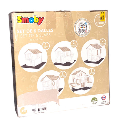 Smoby Bodenplatten-Set mit Klicksystem, 6 Stück – Spielplatz Boden Geprüft