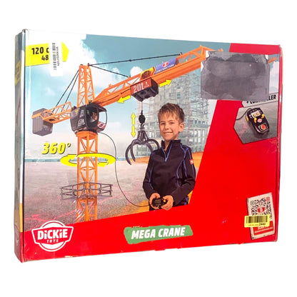Dickie Toys Mega Crane Kran Spielzeug – 120 cm, Fernbedienung, 3-5 Jahre Geprüft