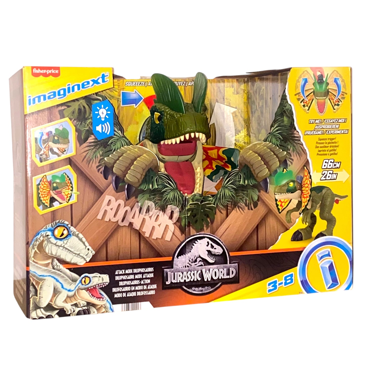 Fisher-Price Jurassic World Dilophosaurus – interaktive Dino-Action